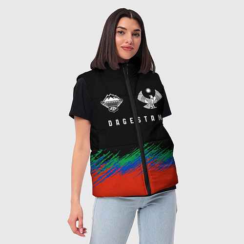 Женский жилет Dagestan / 3D-Черный – фото 3
