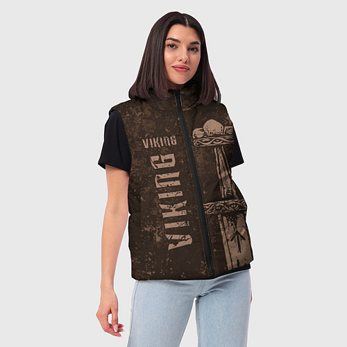 Женский жилет Меч викинга / 3D-Черный – фото 3