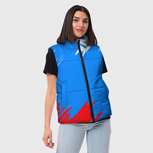 Женский жилет Патриот Россия - флаг / 3D-Черный – фото 3