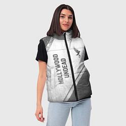 Женский жилет Hollywood Undead - white gradient вертикально, цвет: 3D-черный — фото 2