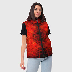 Женский жилет Красно-черная кожа дракона, цвет: 3D-черный — фото 2