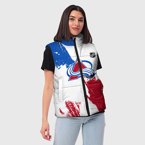 Женский жилет Колорадо Эвеланш - брызги красок / 3D-Черный – фото 3