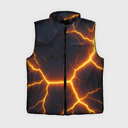 Женский жилет Молнии и черные объемные плиты