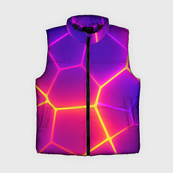 Женский жилет Синие плиты с фиолетовым свечением