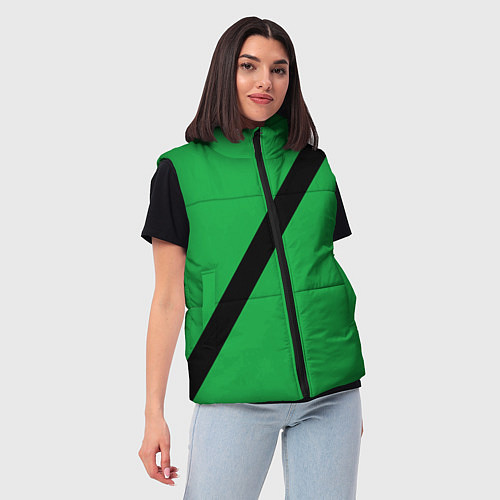 Женский жилет Ремень безопасности, зеленый / 3D-Черный – фото 3