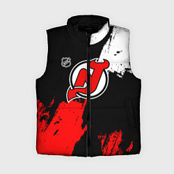 Женский жилет Нью Джерси Девилз - брызги краски, цвет: 3D-черный