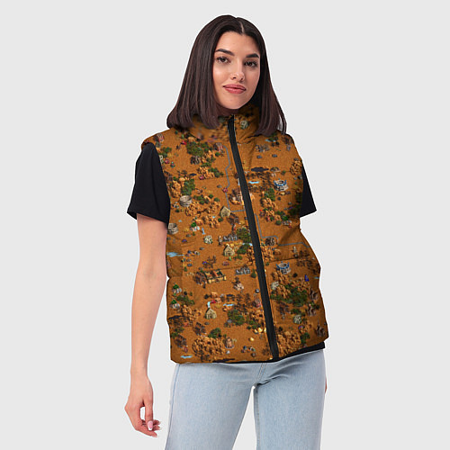 Женский жилет Земли Фабрики - Герои 3 / 3D-Черный – фото 3