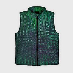 Женский жилет Текстурный тёмный сине-зелёный, цвет: 3D-черный