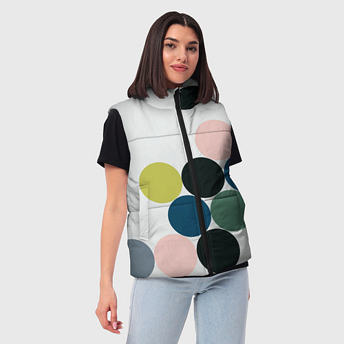 Женский жилет Кластер чил - абстракция / 3D-Черный – фото 3