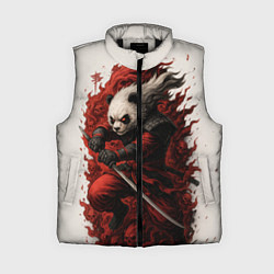 Женский жилет Демоническая панда самурай - нейроарт, цвет: 3D-черный