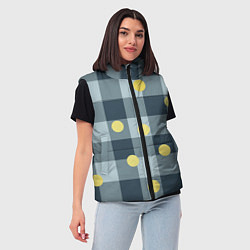 Женский жилет Синий деним и мимоза, цвет: 3D-черный — фото 2