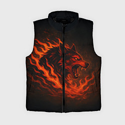Женский жилет Инфернальный волк, цвет: 3D-черный