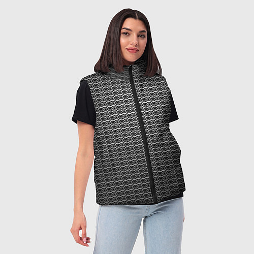 Женский жилет Стальная кольчуга воинов / 3D-Черный – фото 3