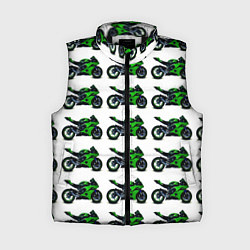 Женский жилет Motorbike green, цвет: 3D-черный