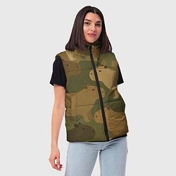 Женский жилет Капибара - камуфляж, цвет: 3D-черный — фото 2