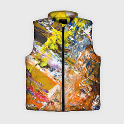 Женский жилет Живая Абстракция: Поток Цветов и Форм в Постоянном