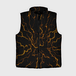 Женский жилет Разряды электричества текстура, цвет: 3D-черный