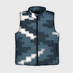 Женский жилет Пиксельная текстура камуфляж