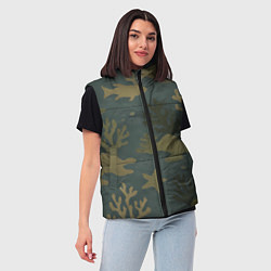 Женский жилет Подводный камуфляж из рыб, цвет: 3D-черный — фото 2