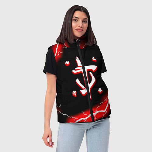 Женский жилет Doom красный шторм / 3D-Черный – фото 3