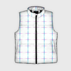 Женский жилет Color white blue stripes, цвет: 3D-черный