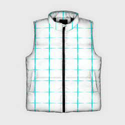 Женский жилет Color white light blue crosses, цвет: 3D-черный