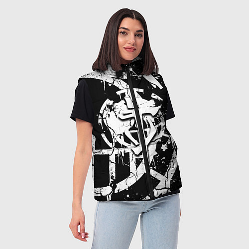 Женский жилет Doom smile game / 3D-Черный – фото 3