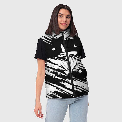 Женский жилет Doom краски полосы / 3D-Черный – фото 3