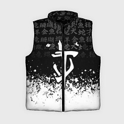 Женский жилет Doom японские символы краски, цвет: 3D-черный