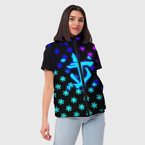 Женский жилет Doom winter neon / 3D-Черный – фото 3