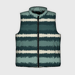 Женский жилет Полосы зигзагообразные зеленые