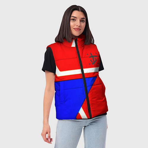 Женский жилет Doom star geometry / 3D-Черный – фото 3