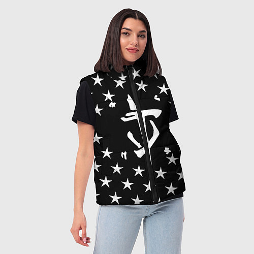 Женский жилет Doom star / 3D-Черный – фото 3