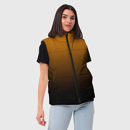 Женский жилет Orange gradient / 3D-Черный – фото 3