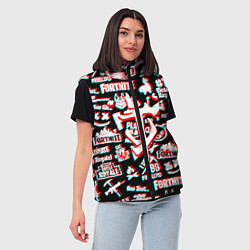 Женский жилет Doom x fortnite glitch, цвет: 3D-черный — фото 2