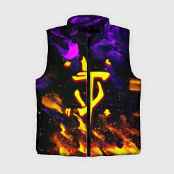 Женский жилет Doom огненный стиль, цвет: 3D-черный