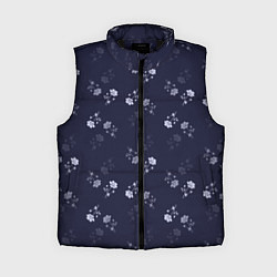 Женский жилет Цветочный узор синий