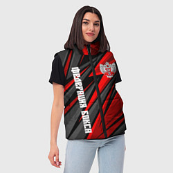 Женский жилет Федерация бокса России - красный спорт, цвет: 3D-черный — фото 2