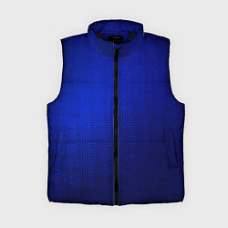 Женский жилет Синий с затемнением текстура, цвет: 3D-черный