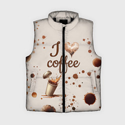 Женский жилет Пятна кофе часть дизайна - можно проливать