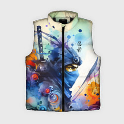 Женский жилет Японский ниндзя - акварельный набросок