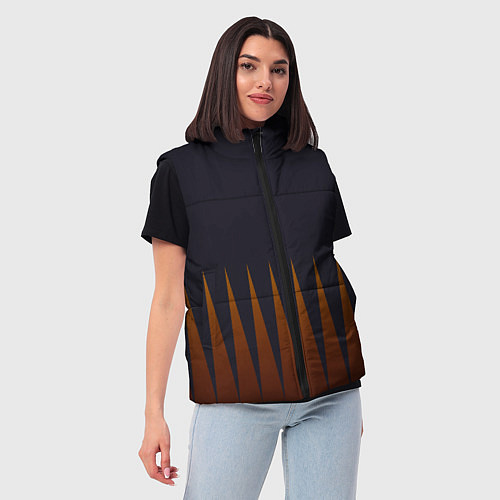 Женский жилет Костер ночной осенний / 3D-Черный – фото 3