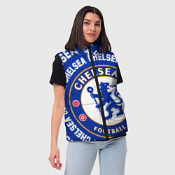 Женский жилет Челси надписи по кругу и логотип, цвет: 3D-черный — фото 2