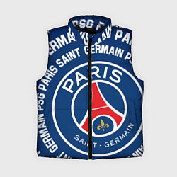 Женский жилет ПСЖ надписи по кругу, цвет: 3D-черный