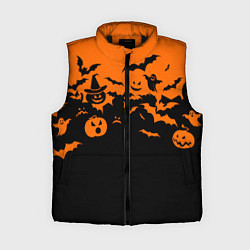 Женский жилет Хэллоуин тыквы и призраки