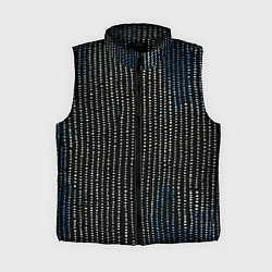 Женский жилет Полосы с точками чёрно-синий, цвет: 3D-черный