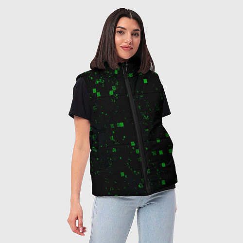 Женский жилет Color green khaki / 3D-Черный – фото 3