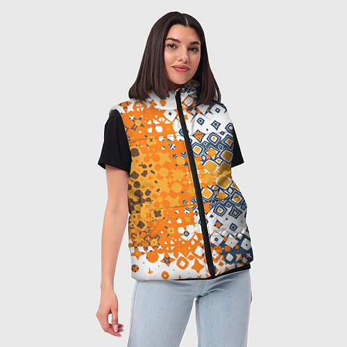 Женский жилет Геометрические разводы / 3D-Черный – фото 3