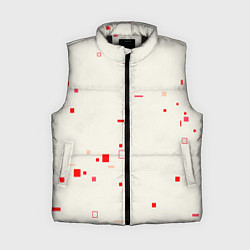 Женский жилет Color white red shapes