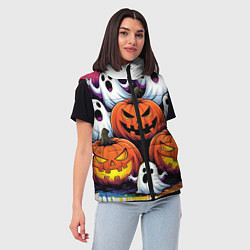 Женский жилет Happy Halloween 25, цвет: 3D-черный — фото 2